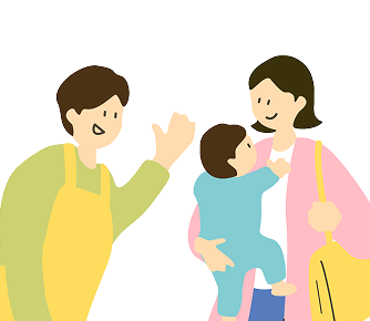 挨拶をしている人のイメージイラスト